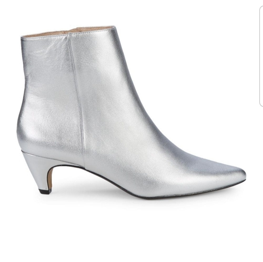 Pure Navy Elda Metallic Ankle Boot